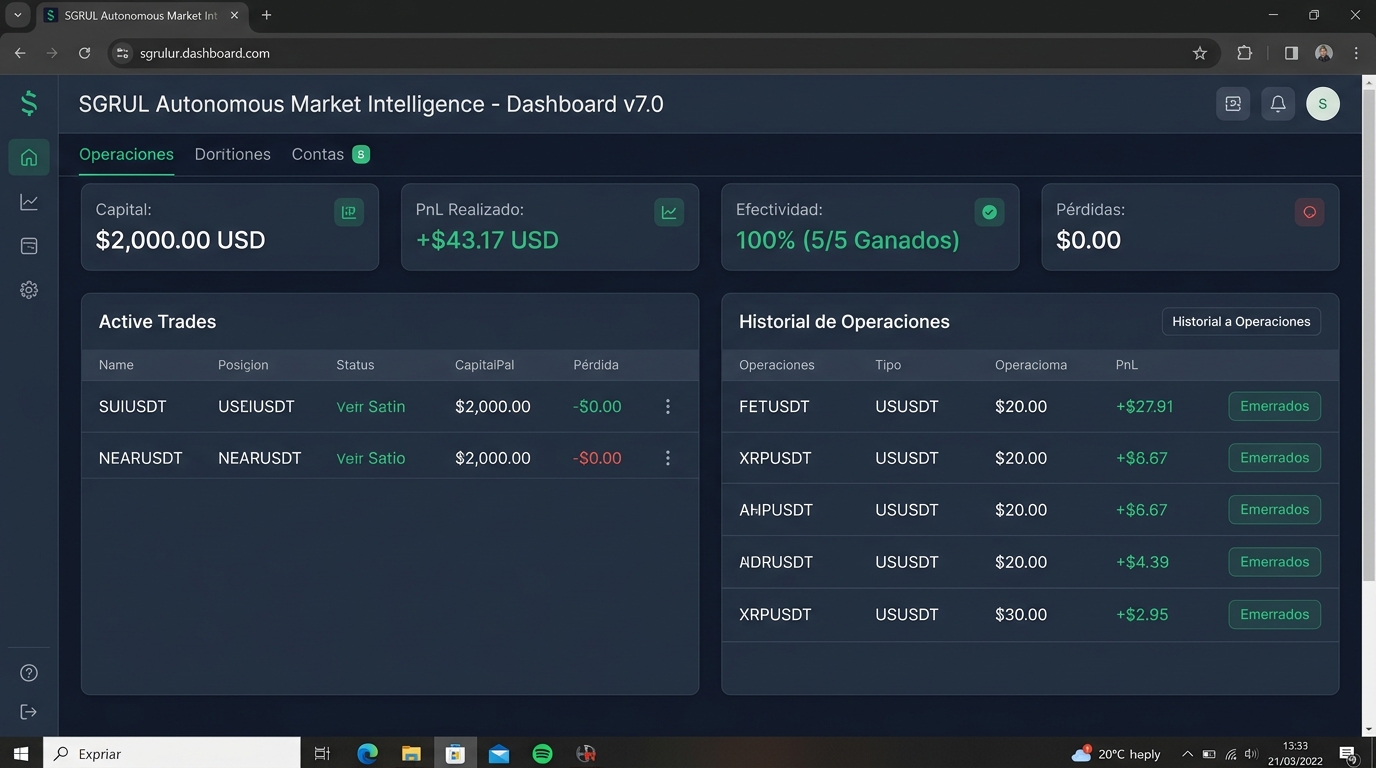 SGRUL Institutional Dashboard UI